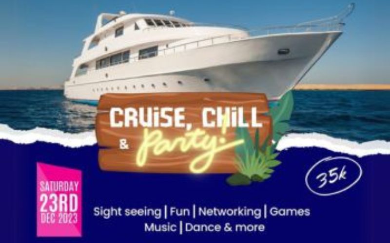 Large cruise ship sailing at sunset